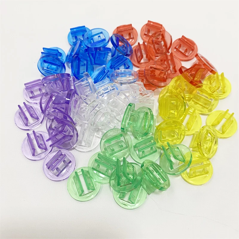 100PCS/Set High Quality Transparent Plastic Cards Stand For 2mm Paper Card Holder Board Game Components Base