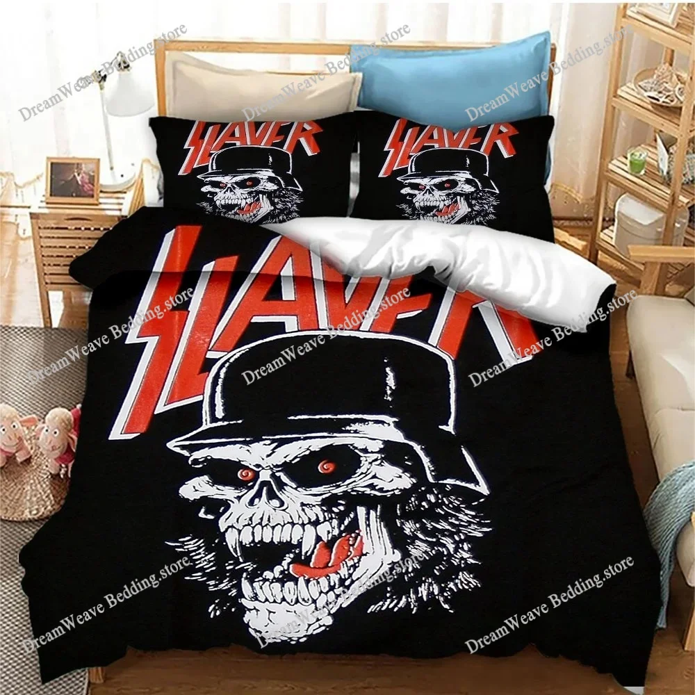 

Fashion Slayer Rock Band Bedding Set Duvet Cover Bed Set Quilt Cover Pillowcase Comforter King Queen Size Boys Adult Bedding Set