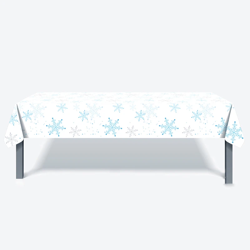 Frozen Snowflake Disposable Party Tablecloth Snow Ice Freeze Theme Birthday Party Decorations Kids Favors Baby Shower Supplies