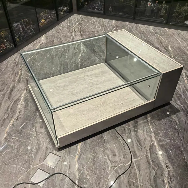 Model display cabinet home coffee table glass dustproof display cabinet creative customization