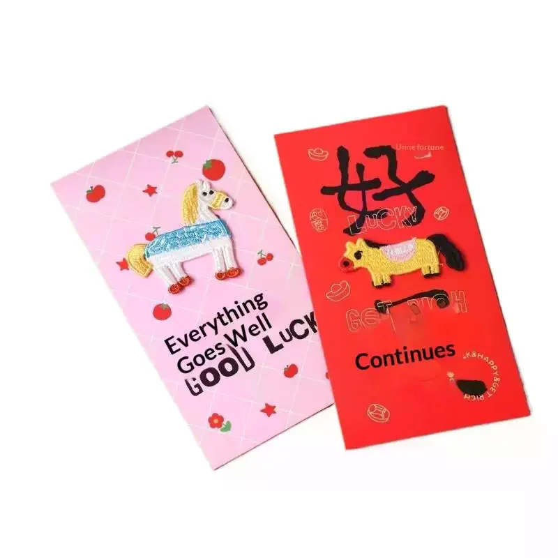 1PCS Cute Zodiac Horse Design Red Envelopes In Chinese Style For 2026 Horse Year, Ideal Luck Money Bag For New Year