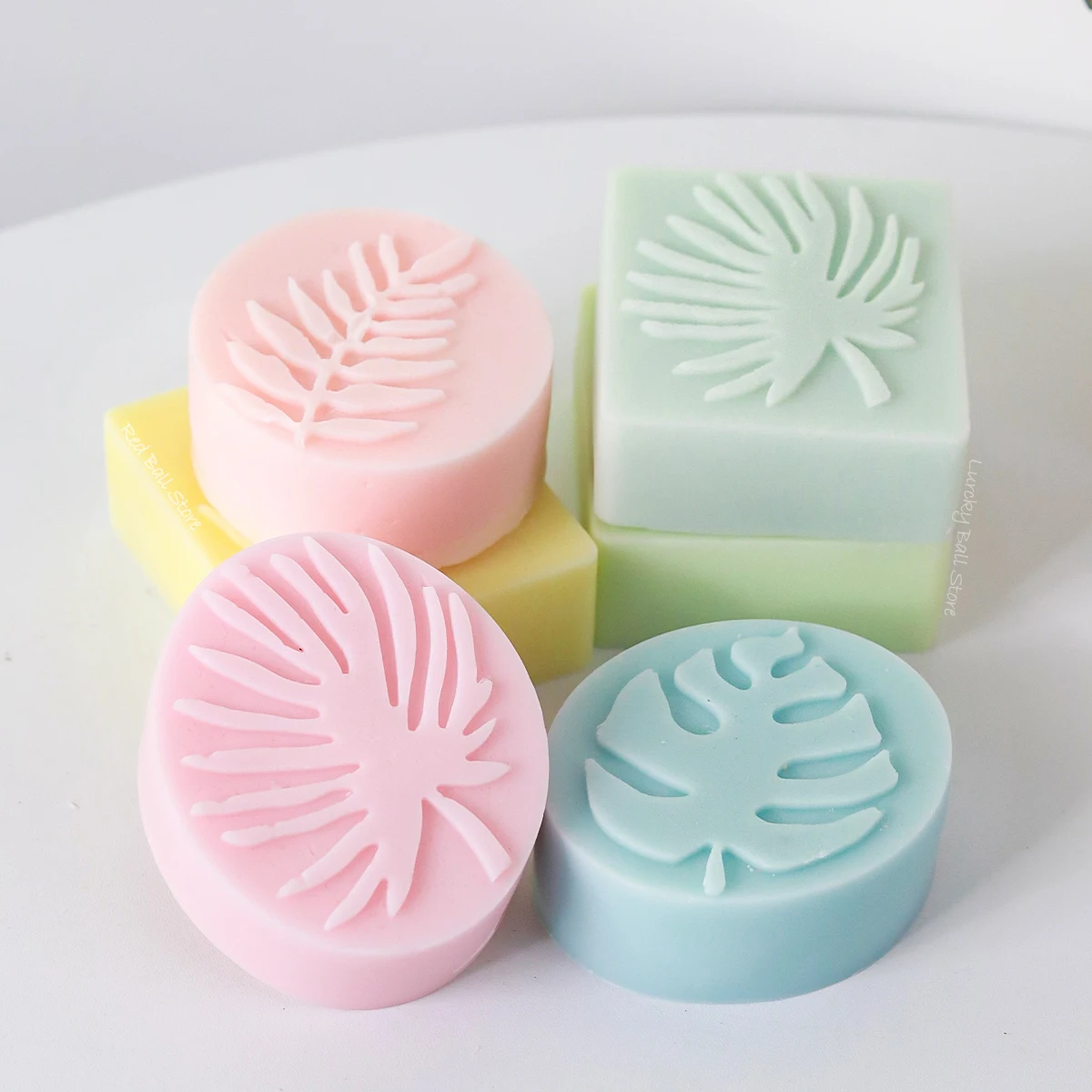 6 Cavity Oval/Square Leaf Shaped Silicone Soap Mold DIY Handmade Essential Oil Soap Making Supplies Mould Chocolate Cake Molds