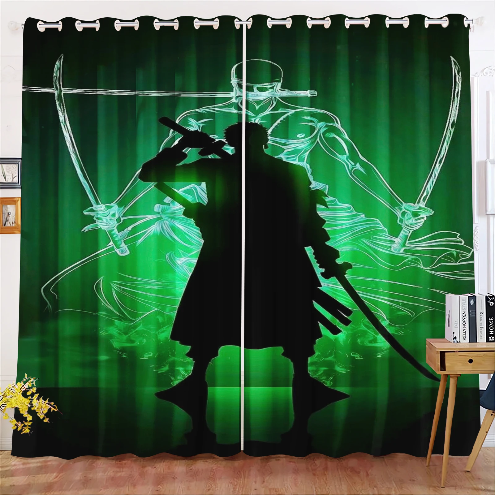 Monkey D Luffy Curtain Cartoon Blackout Polyester One Piece Fashion Suitable Bedroom Kids Home Adult Room Decoration