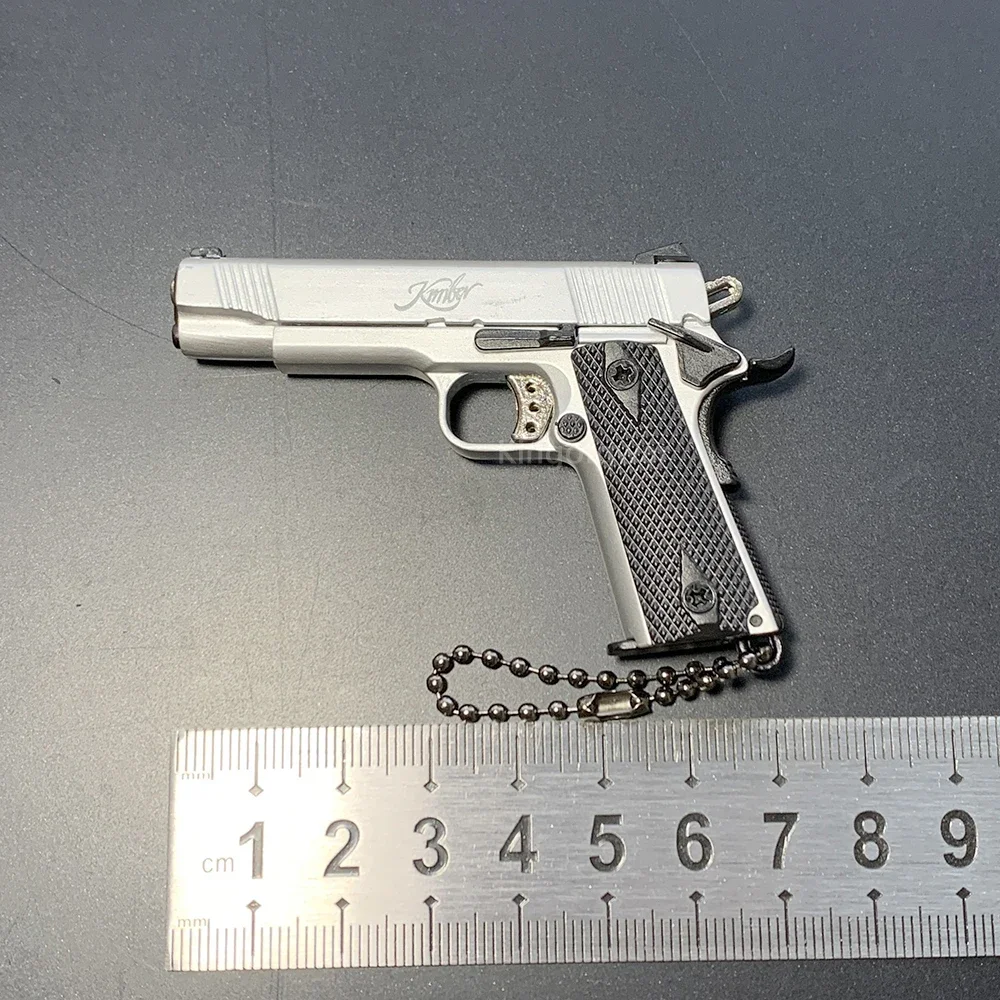 1:3 High Quality Metal 1911 Keychain Model Toy Gun Miniature Alloy Pistol Collection Toy Gift Pendant Actual Pictures