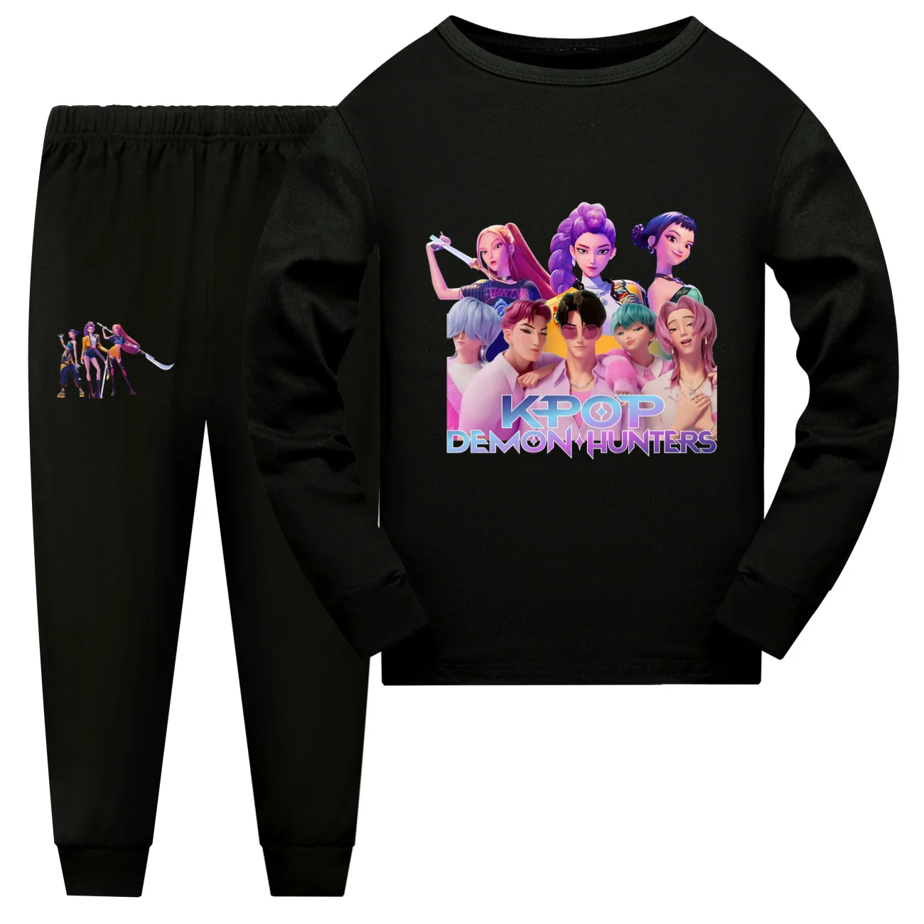 kpop-デーモンハンターズ漫画子供服ルミミラゾイ女の子パジャマセットファッション男の子長袖パジャマ子供パジャマスーツ