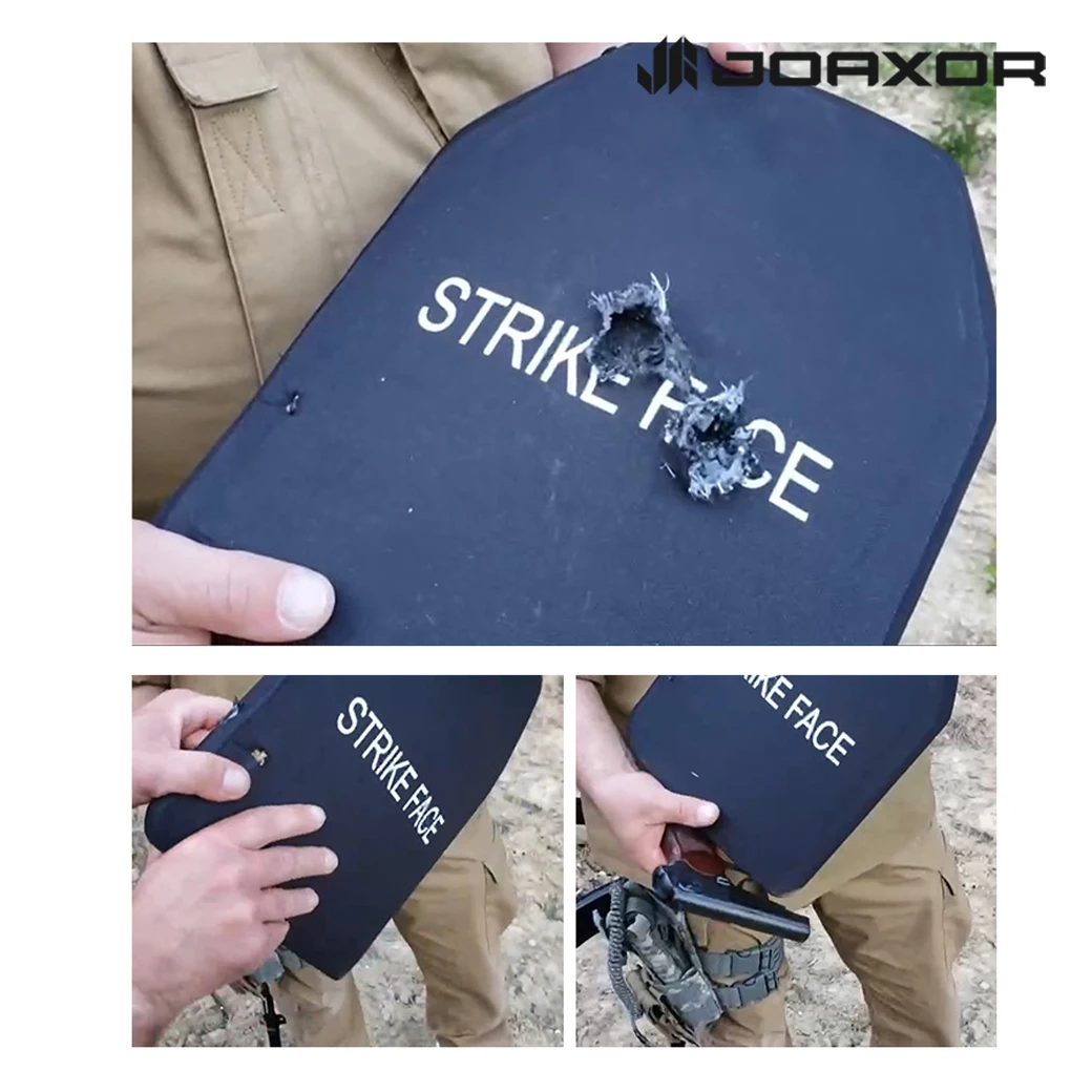 JOAXOR PE لوحة مضادة للرصاص 10x12 بوصة فئة NIJ فئة III لوحة مضادة للرصاص لوحة إدراج تكتيكية على ظهره سطح السفينة درع للجسم
