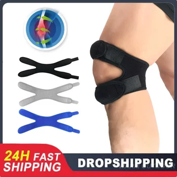 1PC Verstelbare Patellar Ondersteuning Compressie Kniebeschermers Elastische Ademende Knieband ​   Heren Dames Fitness Running Sport Kniebrace