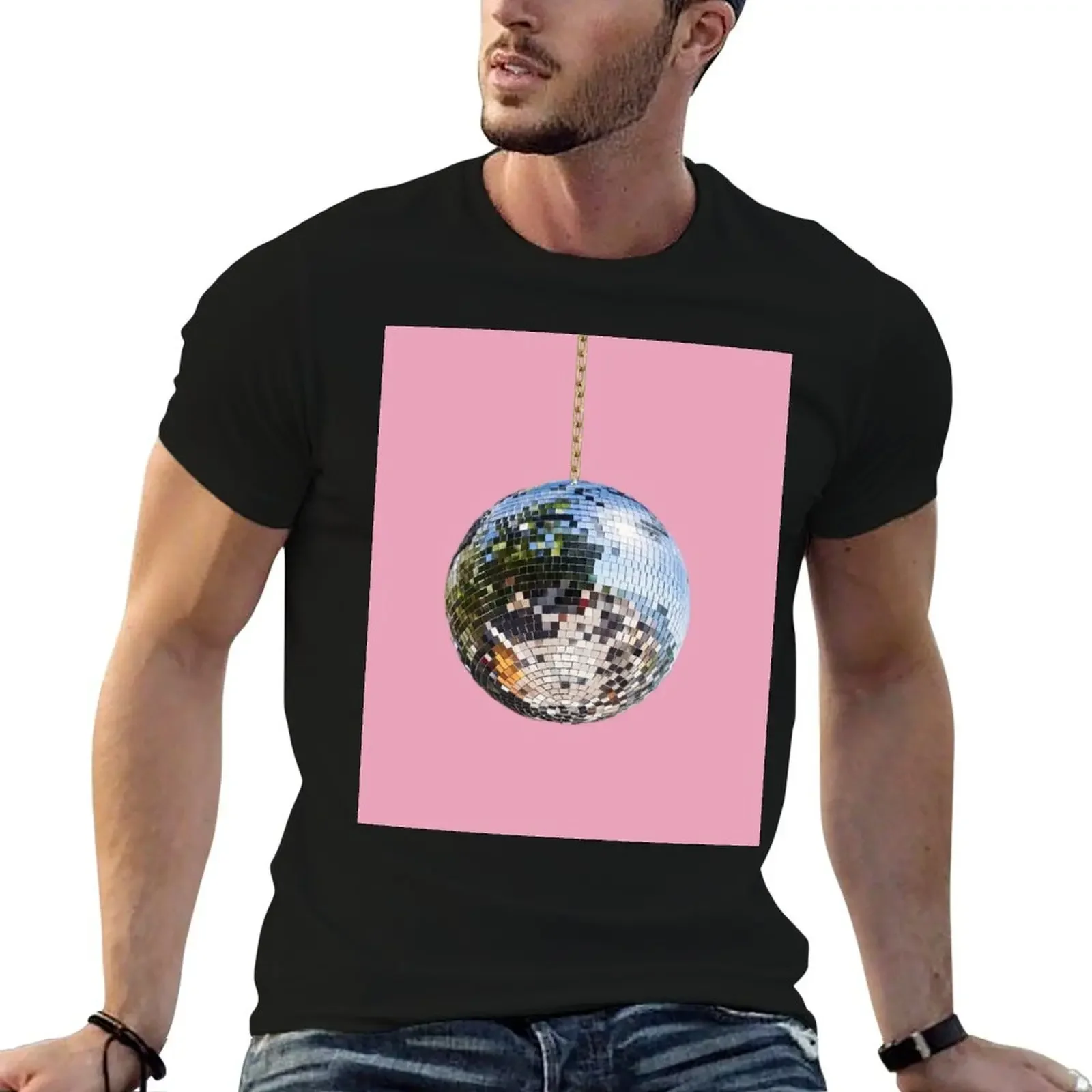 

Pink Disco T-Shirt graphics vintage clothes new edition men t shirts