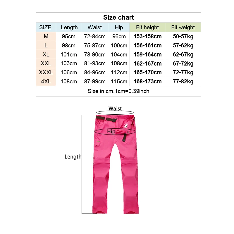 여성용 빠른 건조 탈착식 바지, 용수철 여름 하이킹 스포츠 야외 바지, 여성 낚시 트레킹 바지, 통기성 시원한 바지