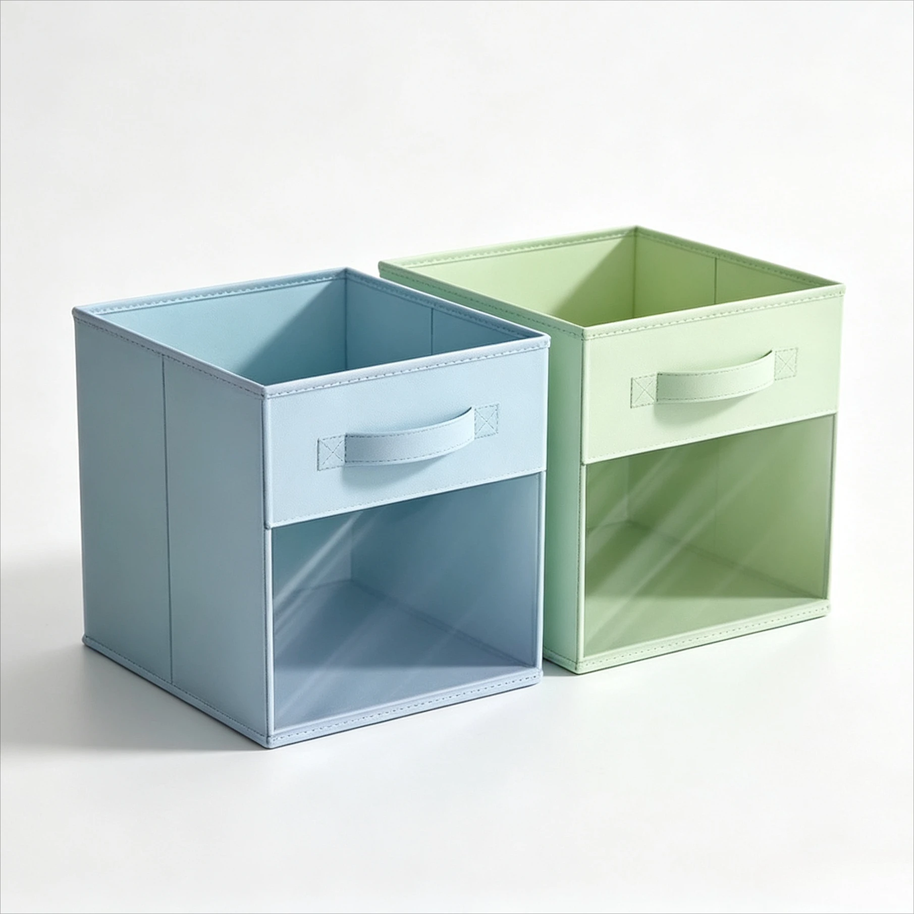 2 Stück Dicke Faltbare Stoff-Aufbewahrungsboxen, 33 cm Behälter mit Verstärkten Griffen, Neutraler Organizer für Kleidung, Spielzeug & Geschenke – Detail 8