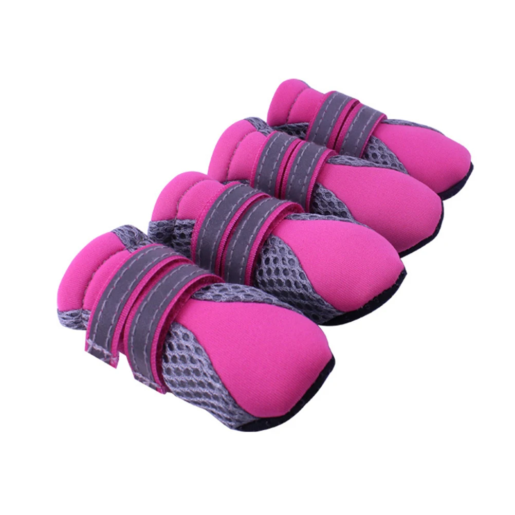 

Dog Small Shoes For Dogs Dogs Breathable Mesh Nonslip Sole Summer Puppy Boots Adjustable Fit Red Size S Pet Shoes