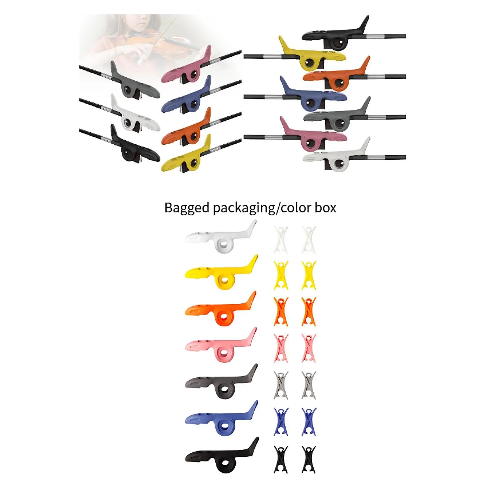 

7Pcs Hold Violin Bow Holder Bow Straightener for Kids Beginner Learn Violins