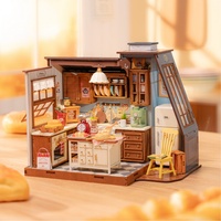 Robotime Rolife DIY Miniature Dollhouse Kit Baking Kitchen Crafts Hobbies Amazing Gift for Women Children DG172