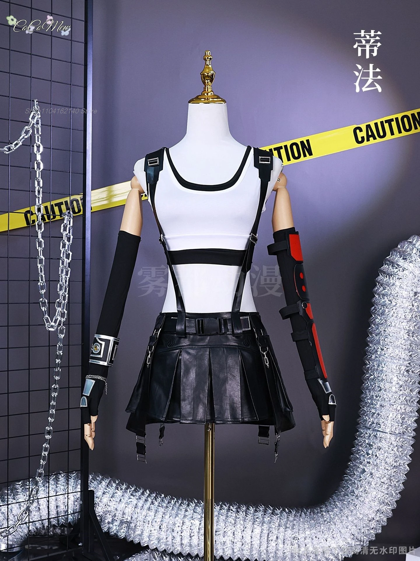 Tifa Lockhart Cosplay Costume Carnival Uniform Wig Anime Halloween Costumes Women Game