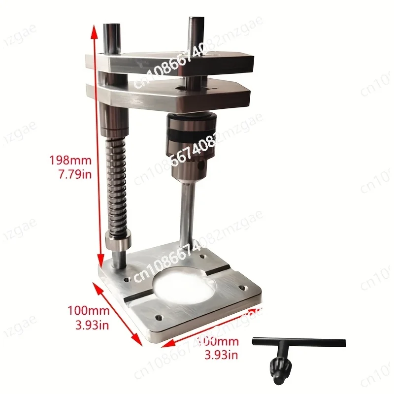 Precision portable drilling guide fixture, adjustable punch locator or drilling template DIY woodworking vertical puncher