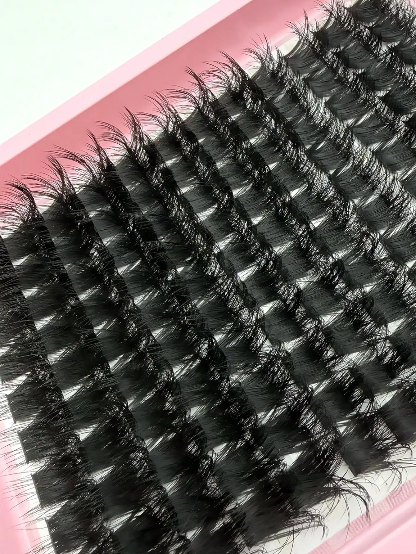 DIY Lash Clusters 100D 8D Fluffy 0.07mm D Curl 14-24mm Mix Length Dramatic Thick Soft Reusable Easy for Beginners