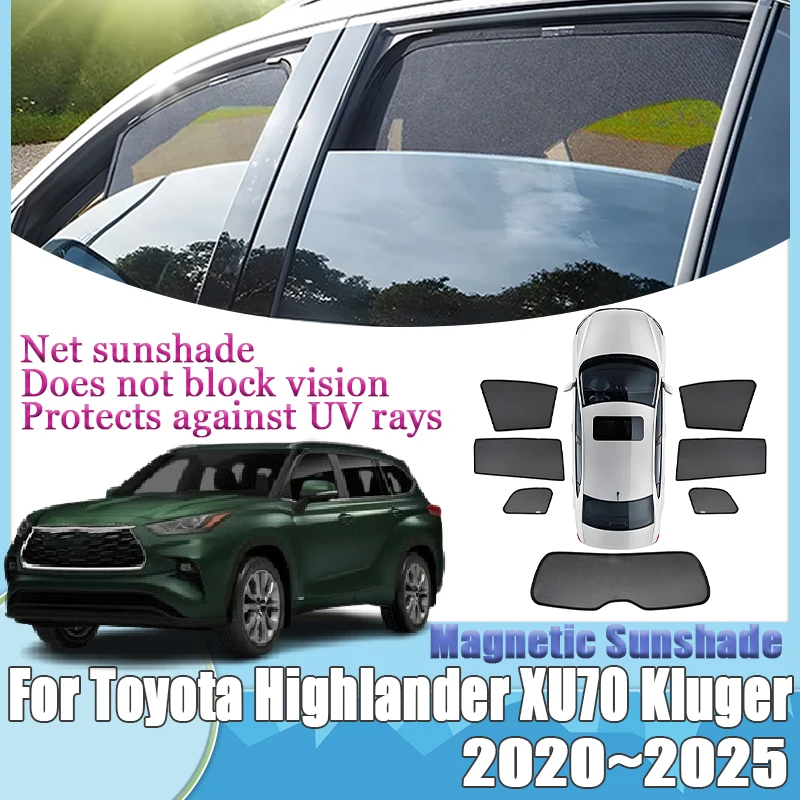 

Для Toyota Highlander XU70 Kluger 2020 2021 2022 2023 2024 2025 Магнитный солнцезащитный козырек, оконная крышка, детали, инструменты, автомобильные аксессуары