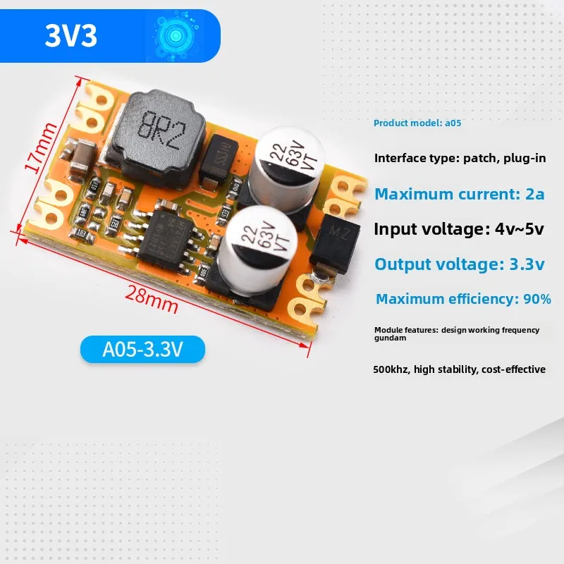 Module abaisseur A05 DC-DC, entrée d'alimentation 8 ~ 55V à 3.3V/5V/9V/12V 2A