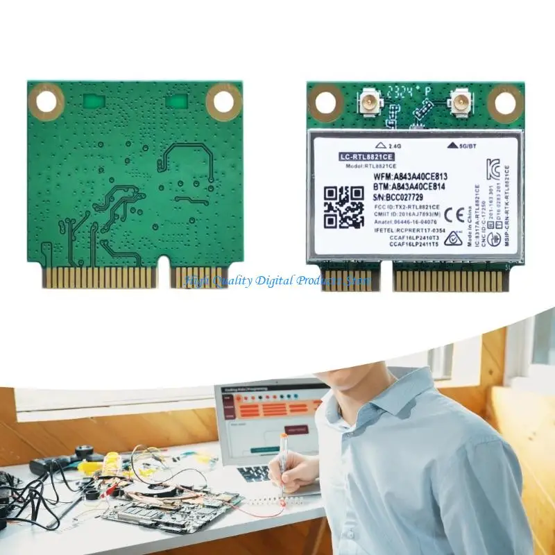 U2JE BL M8821CP2 WIFI 6 Card Wireless Adapter RTL8821CE Chip Fast SpeedStabl