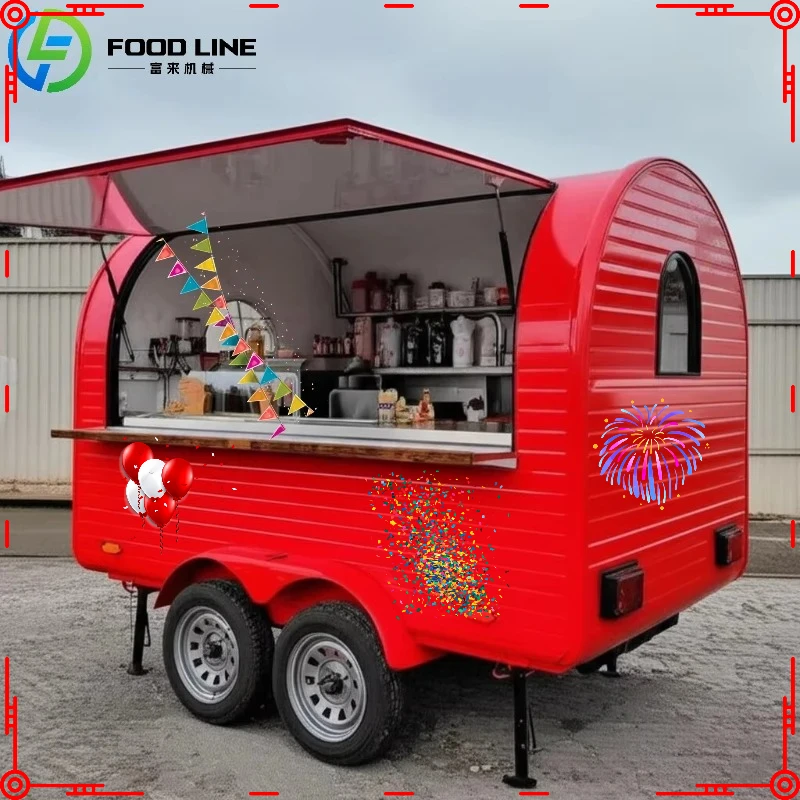 

Outdoor Customized Food Truck Foldable Food Trailer Space Saving Catering Cart Easy Store Street Vending Portable Food Business