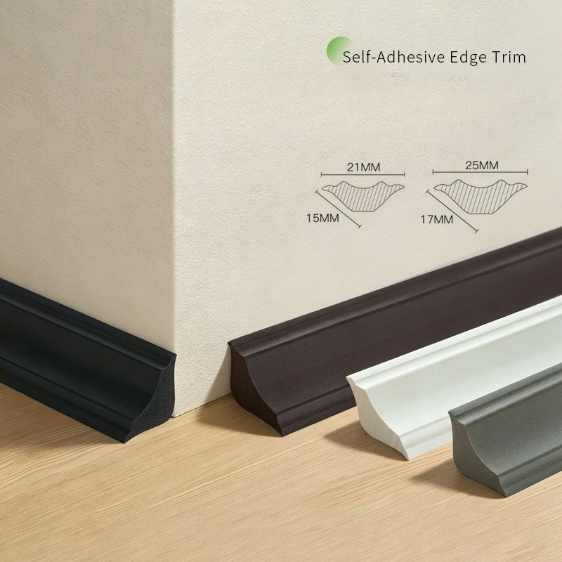 5M NBR Self-Adhesive Edge Trim Strip Inner Corner Line Living Room Ceiling Top Corner Line Wall Corner Triangular Edging Strip