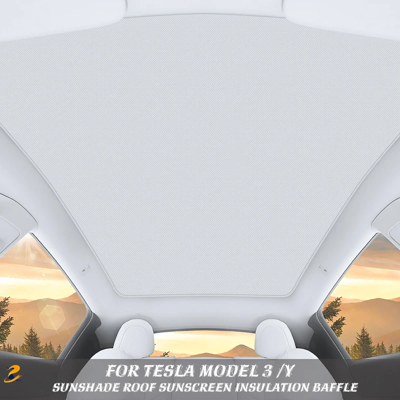 

Livingfun For Tesla ModelY 3 2023 Sunshade For Tesla Car Model 3 Sunshade Roof Sunscreen Insulation Baffle Model Y Accessories