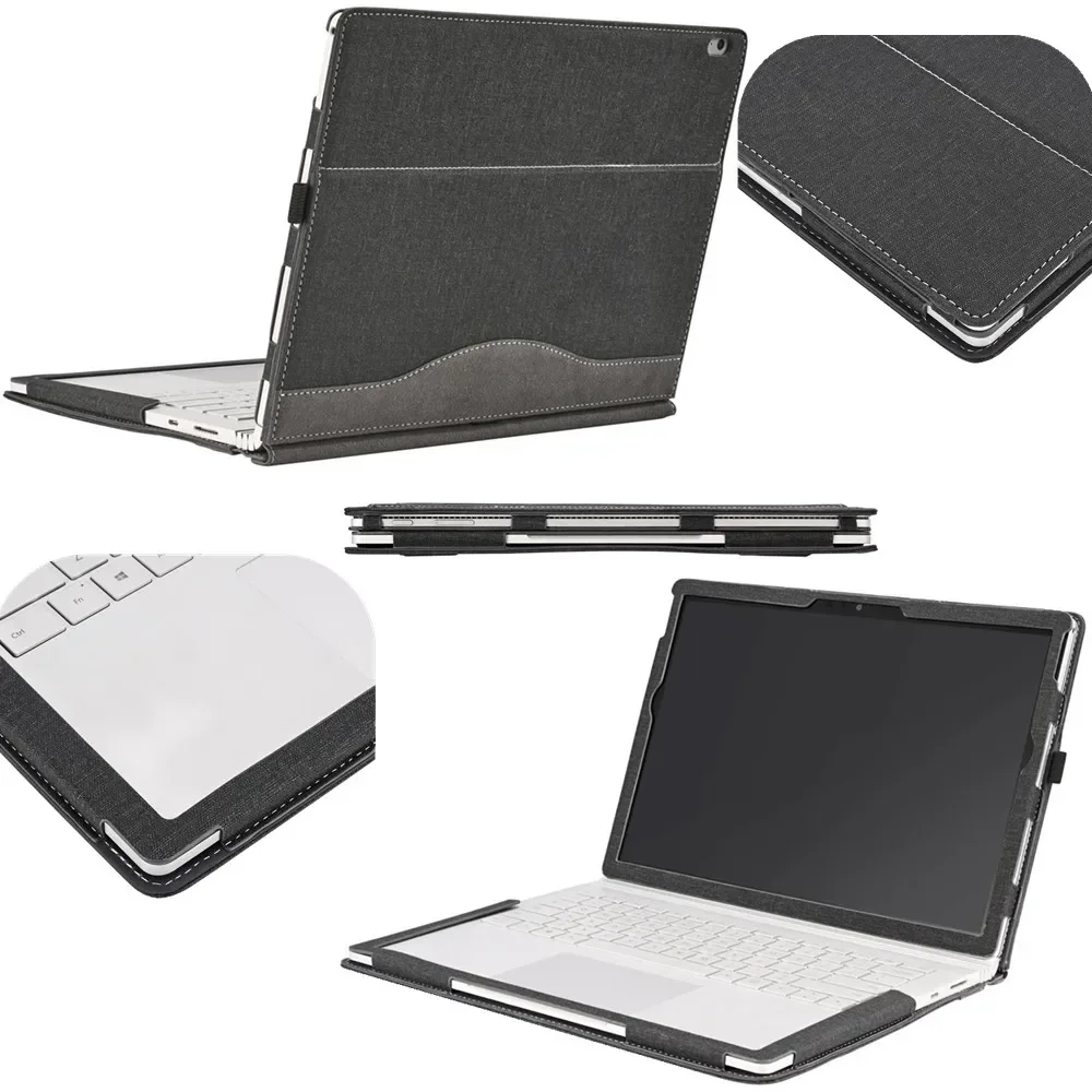 Laptop Case for 13.5\'\' Microsoft Surface Book 2 3 Folio Case for Surface Book 13.5 inch Pc Notebook Cover Stand Sleeve Bag Cases