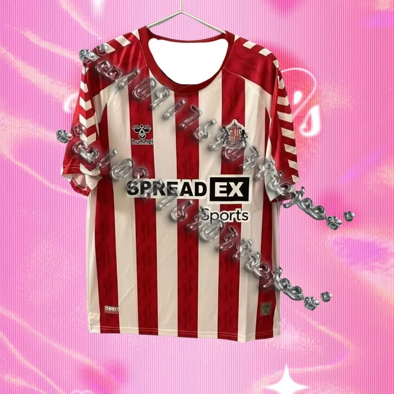 

Футболка Sunderland 2025 года, популярная футболка с 3D принтом для дома и на выезде, футбольные топы с короткими рукавами для мужчин и женщин, спортивная футболка, детская одежда