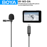 BOYA BY-M3-OA 2m Condenser Lavalier Microphone for DJI OSMO ACTION I Youtube Blogging Live Streaming Facebook Vlogging Traveling
