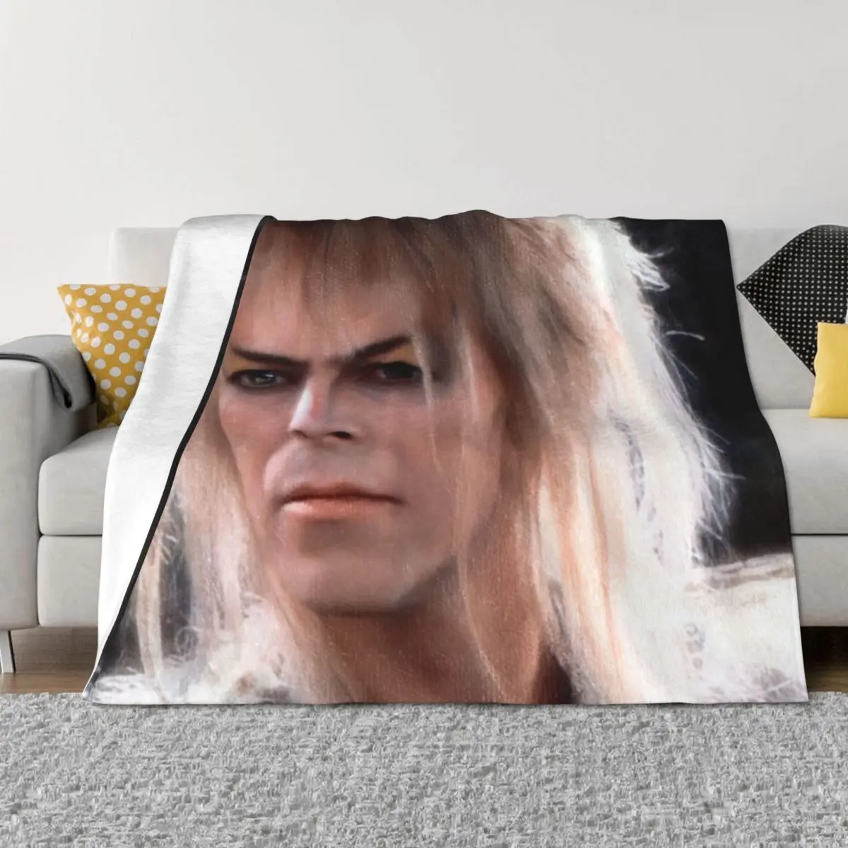 

Jareth the King of Goblins Falling in the Labyrinth Throw Blanket Single Furry Luxury Throw Decorative Sofas Blankets