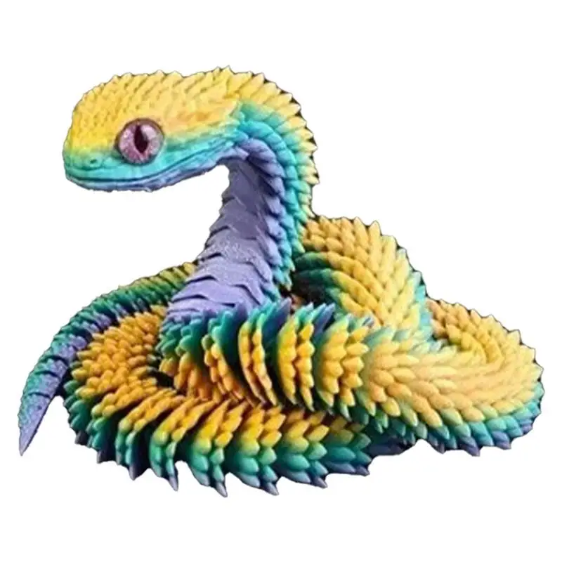 

3D печатные животные змея 3D печатная шарнирная змея коллекционные предметы креативная игрушка игрушки для снятия стресса для взрослых Хэллоуин