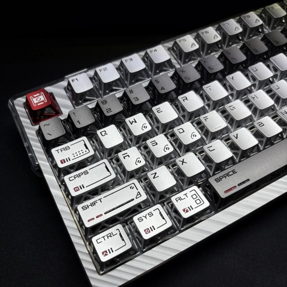 New Aluminum Alloy Metal Keycap Hollow CNC Cherry Silver Gold Artisan Key Caps for Mechanical Keyboard 60/68/80% Game Accessory