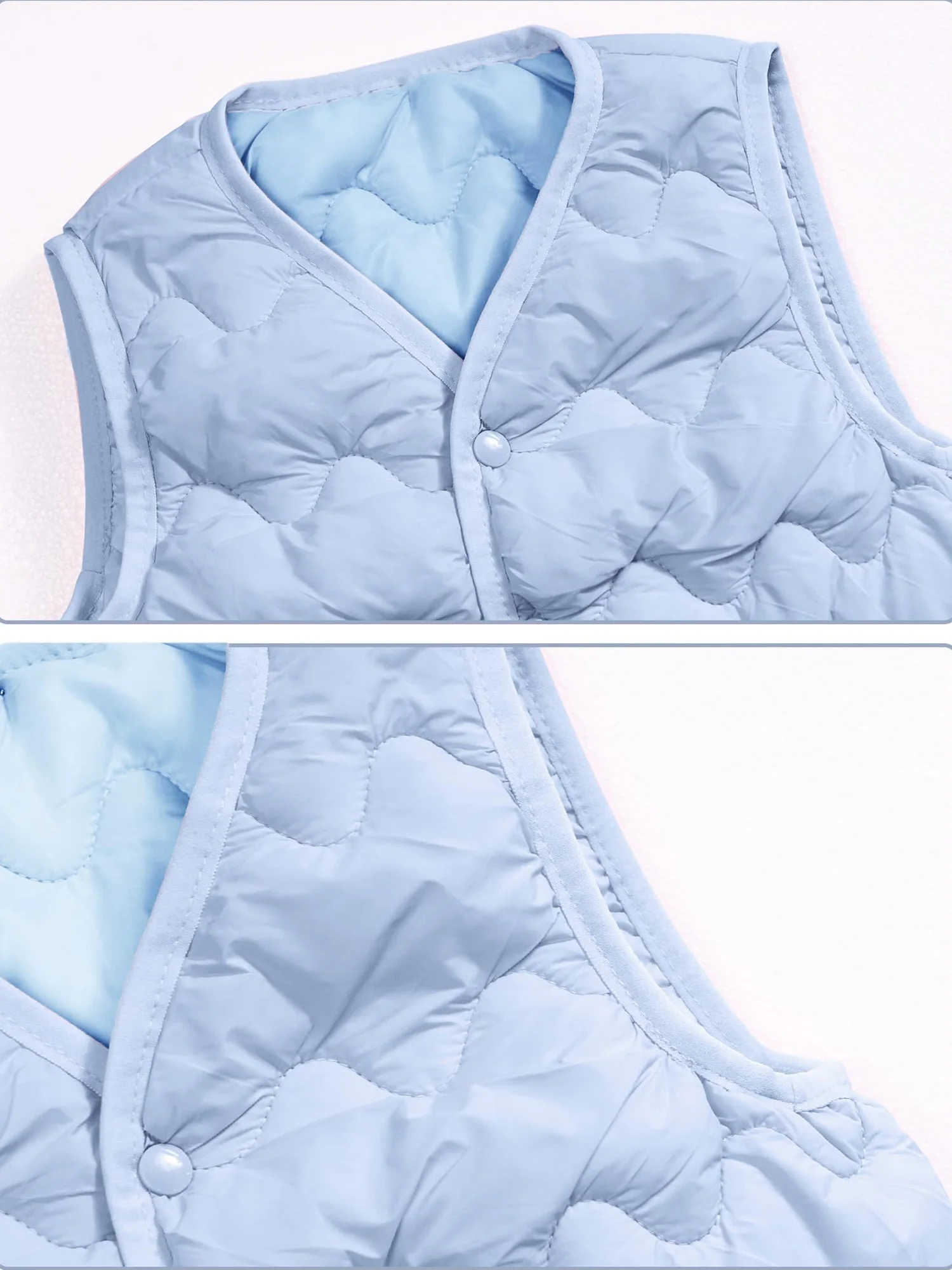 طفل أطفال سترة دافئة معطف بلا أكمام أزرار الضغط وسادة مبطنة مبطن البخاخ ملابس خارجية بنين بنات ملابس الخريف الشتاء