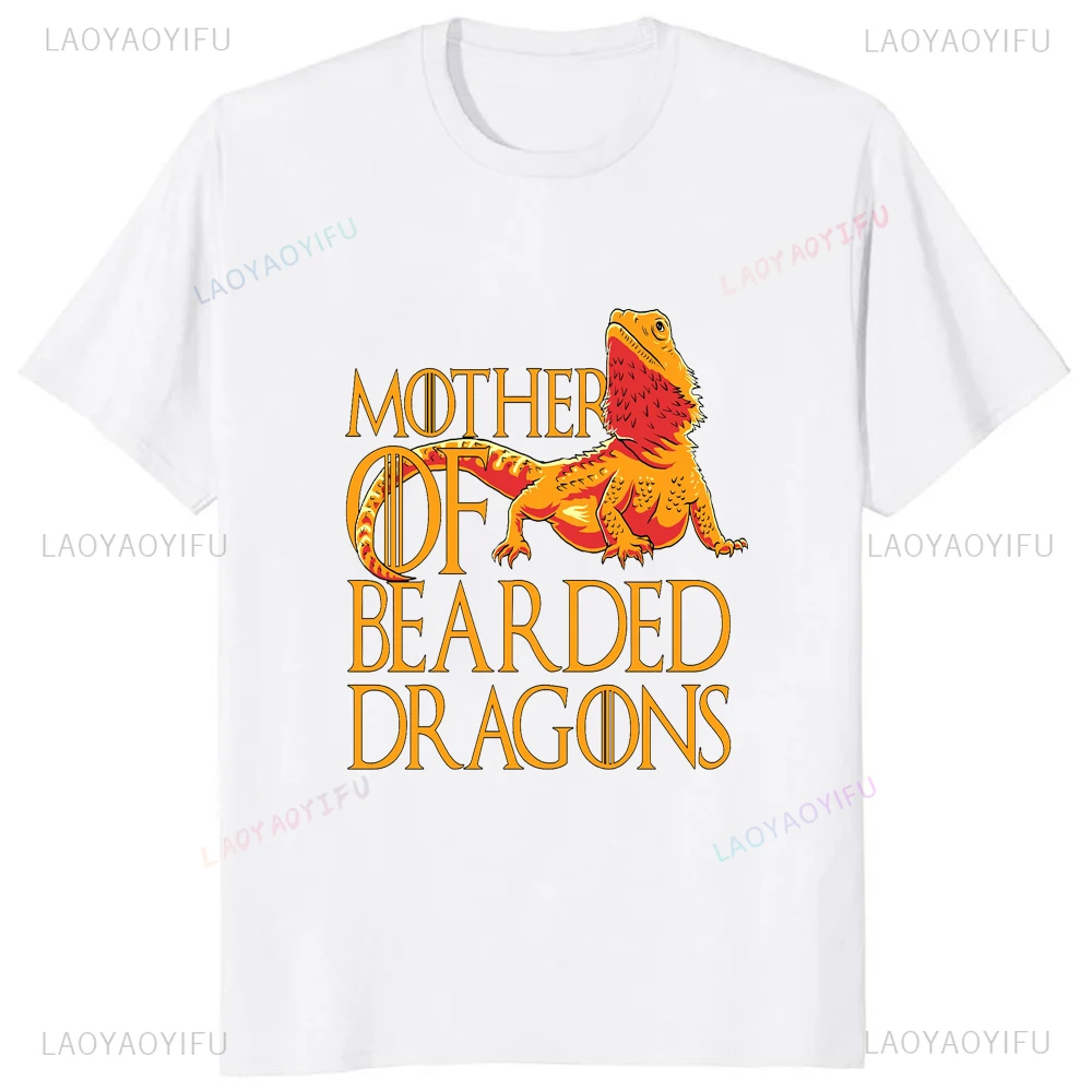 Summer Style Funny Mother of Bearded Dragons Graphic T Shirt Streetwear Short Sleeve Mens Tshirt Casual Fashion Hip Hop Man Tee