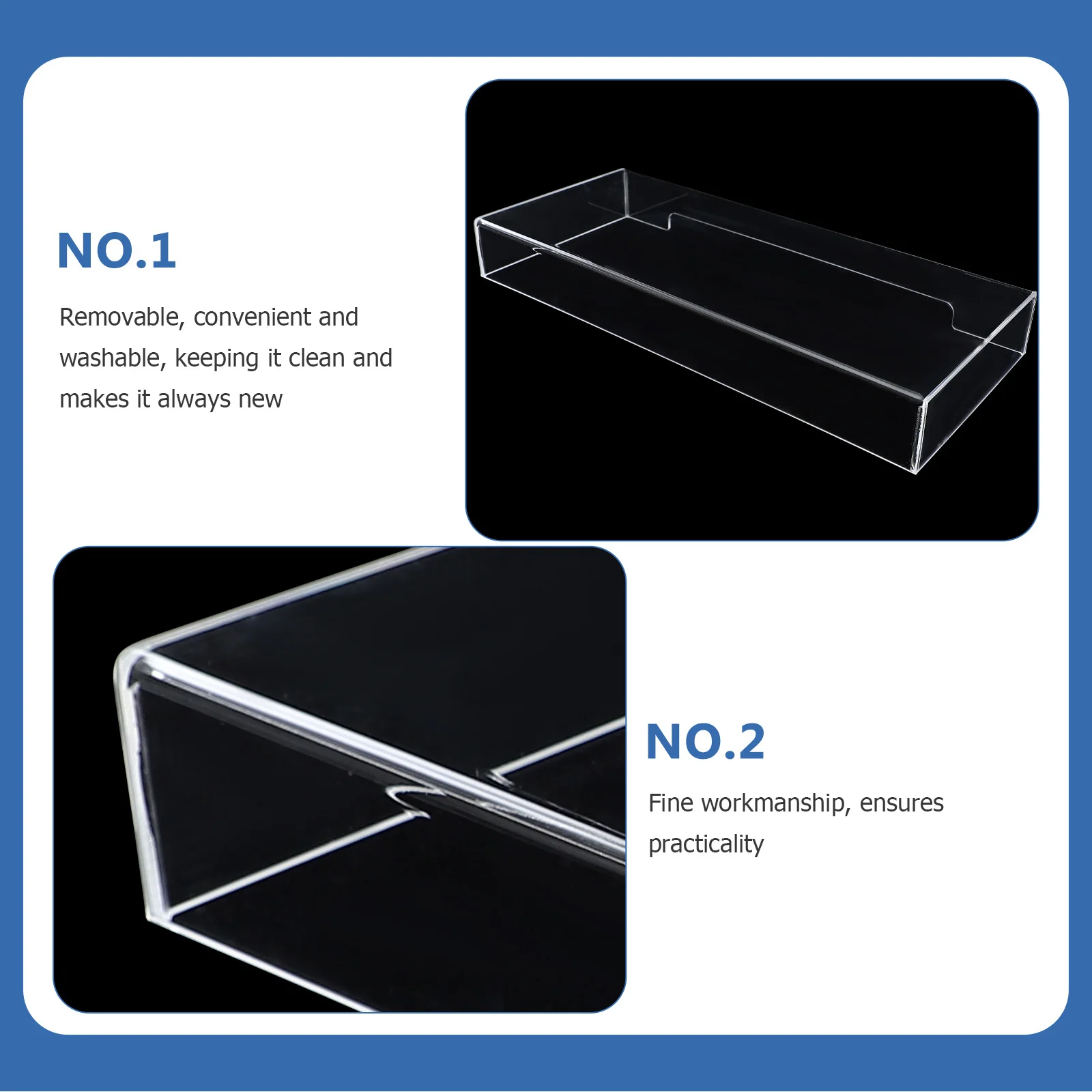 

Durable Acrylic Keyboard Cover Clear Protector Case Spill Proof Suitable Most Desktops Keyboard Cover