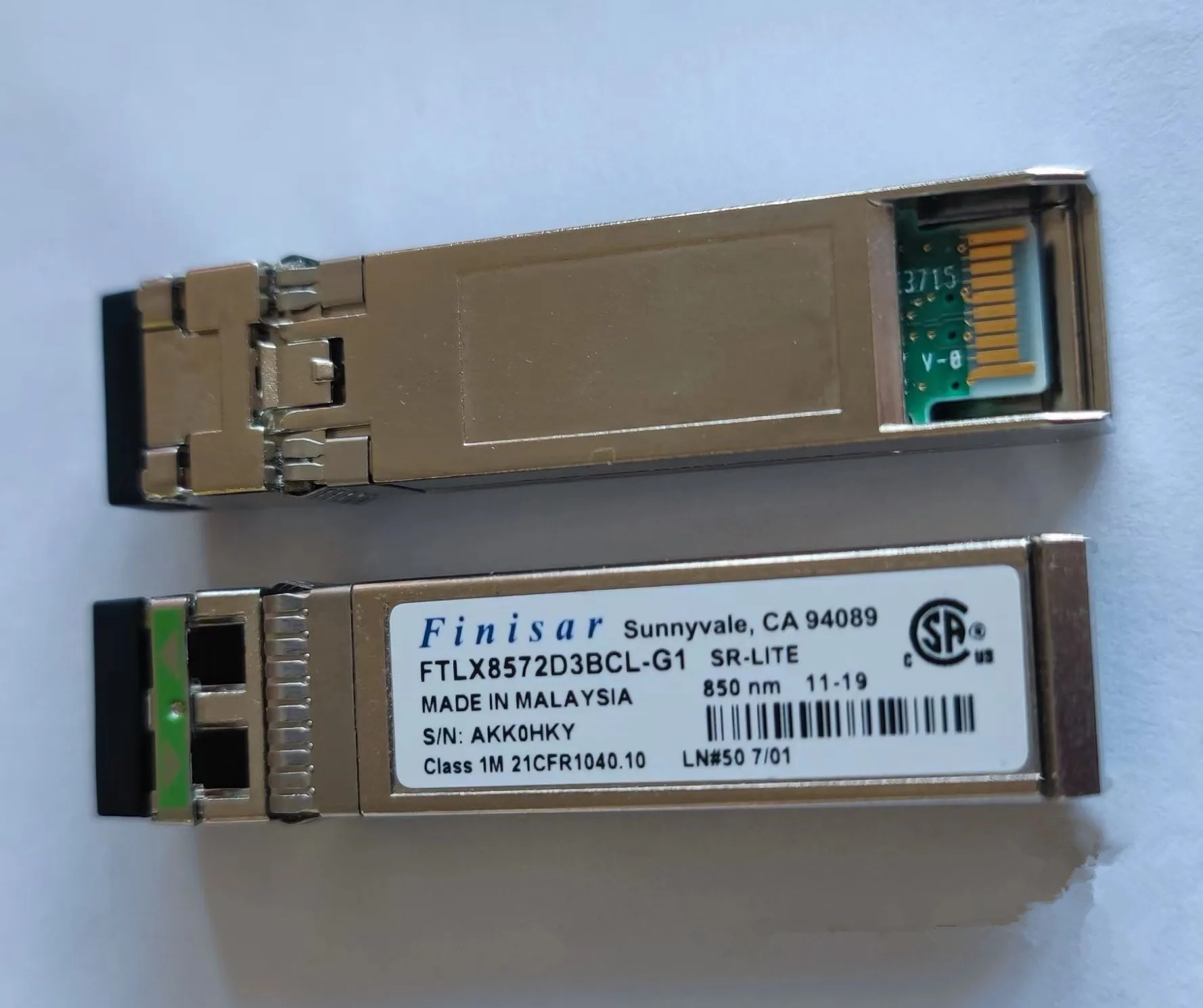 

1PCS finisar 10g fiber module sfp FTLX8572D3BCL-G1/10GB 850NM SFP/SR-LITE network adapter general sfp