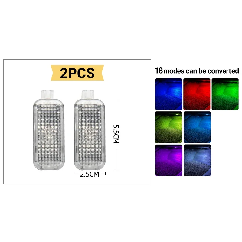 For Audi Q3 8U FY Q5 8R Q7 4L 4M 2012~2023 Car Footwell Lights Touch LED Light Ambient Atmosphere Neon Lamp Interior Accessories