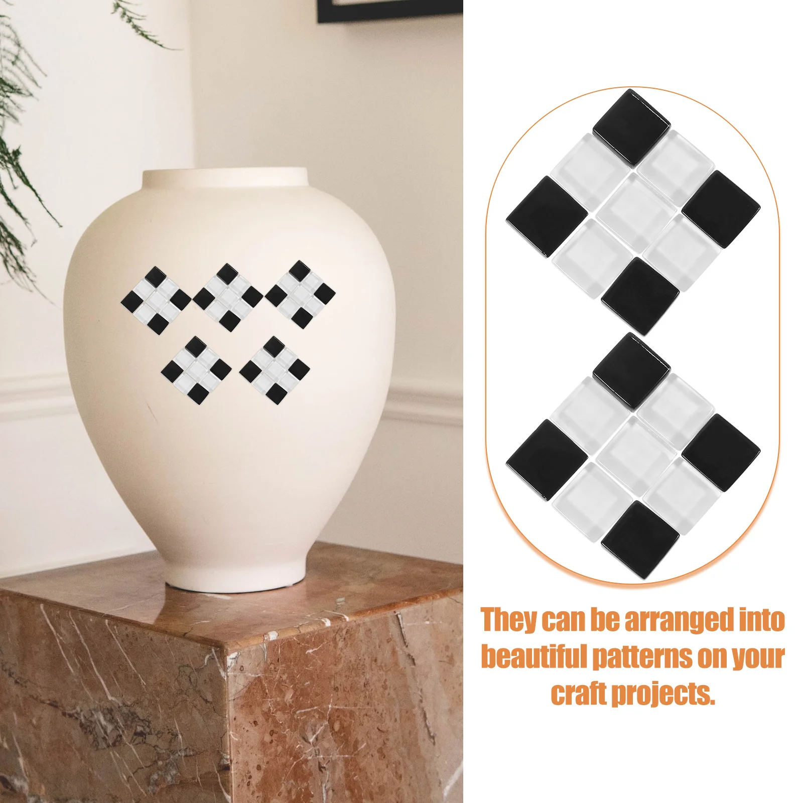 

1Set Mosaic Tiles Glass Tiles for Crafts DIY Handmade Decorative Tile Set Small Pieces for Vase Decoration Craft