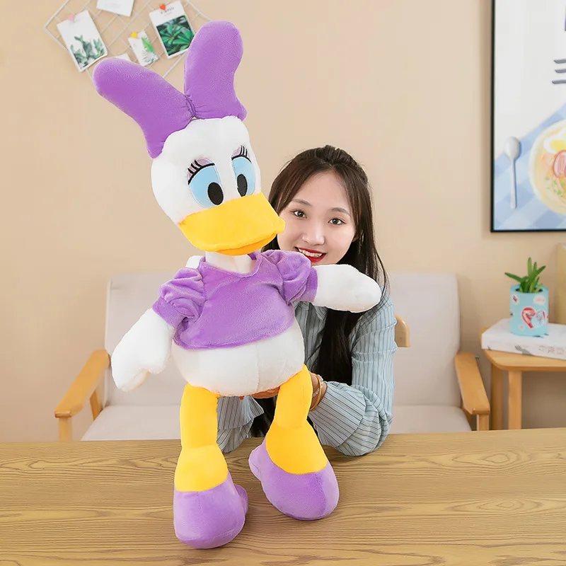 Donald Duck Daisy Plush Toy Cartoon Animal Daisy Duck Stuffed Toy Dolls Comfort Soft Sofa Hug Pillow Kid Birthday Christmas Gift