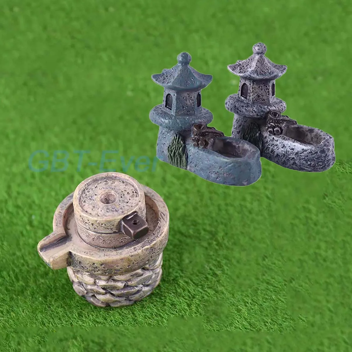 

1Pcs Resin Simulation Miniature Grindstone/Pool Model Fairy Garden Decor Dollhouse Decoration DIY Accessories