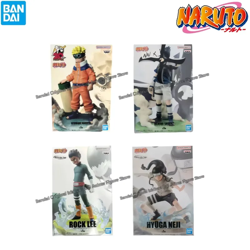 Bandai en Stock, Caja Original, Kit de Garaje, Modelo Naruto Uzumaki, Naruto Uchiha Sasuke, Personajes de Anime, Figura de Acción Original, Estatua