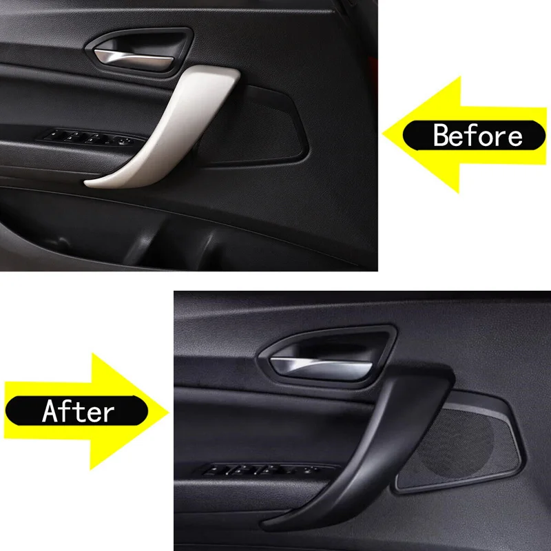 2/4PCS/Set Car Inner Door Handle Panel Pull Cover Trim Matte Black Left Right Fit For BMW 1 2 Series F20 F21 F22 F23 2014-2018