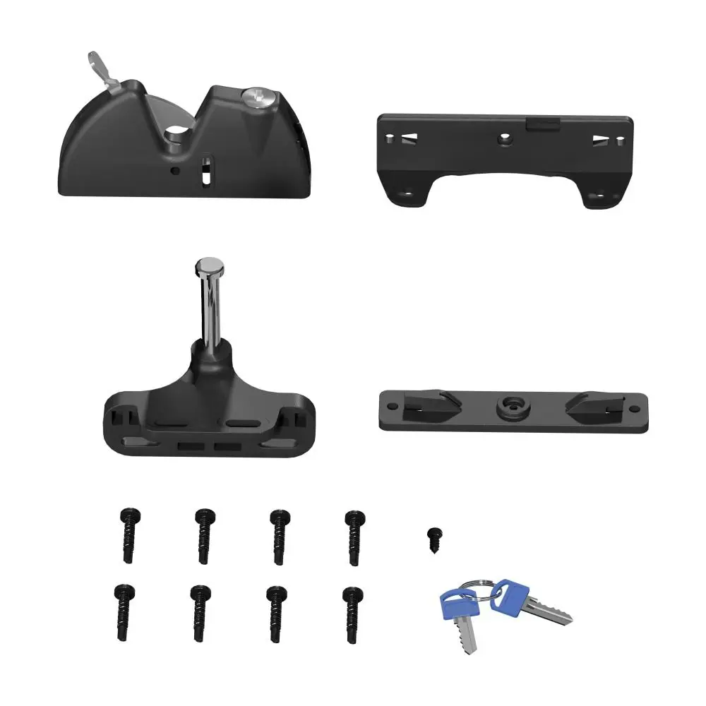 Black Color Outdoor Door Lock Spring Loaded Nylon Material Self-Locking Door Kit 2 Sided Locking Pull Cable Double-ded Lock