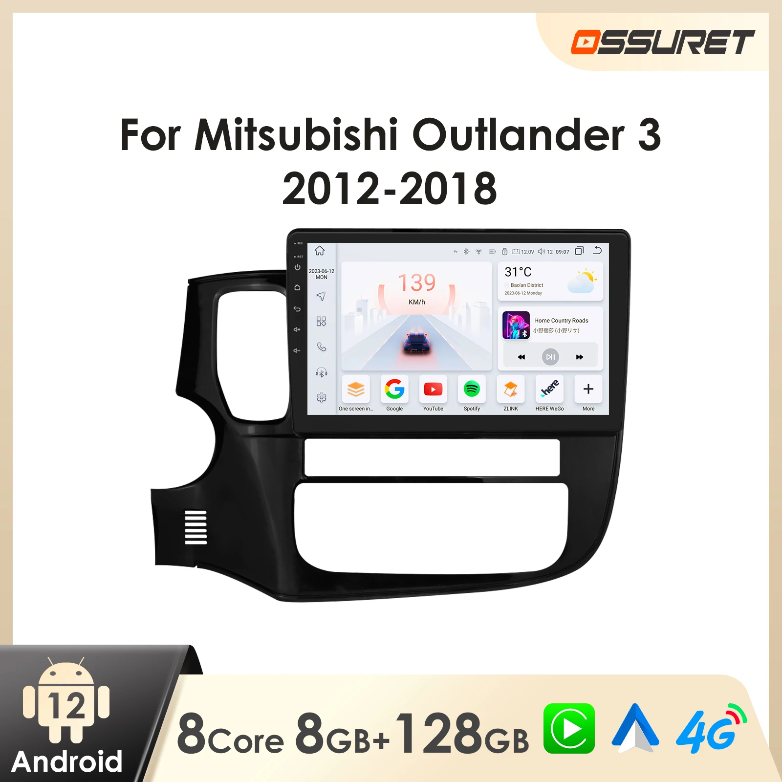 Android Car Radio for Mitsubishi Outlander 2012-2018 Multimedia Stereo Android Auto GPS Carplay 7862 Car Intelligent Player WIFI