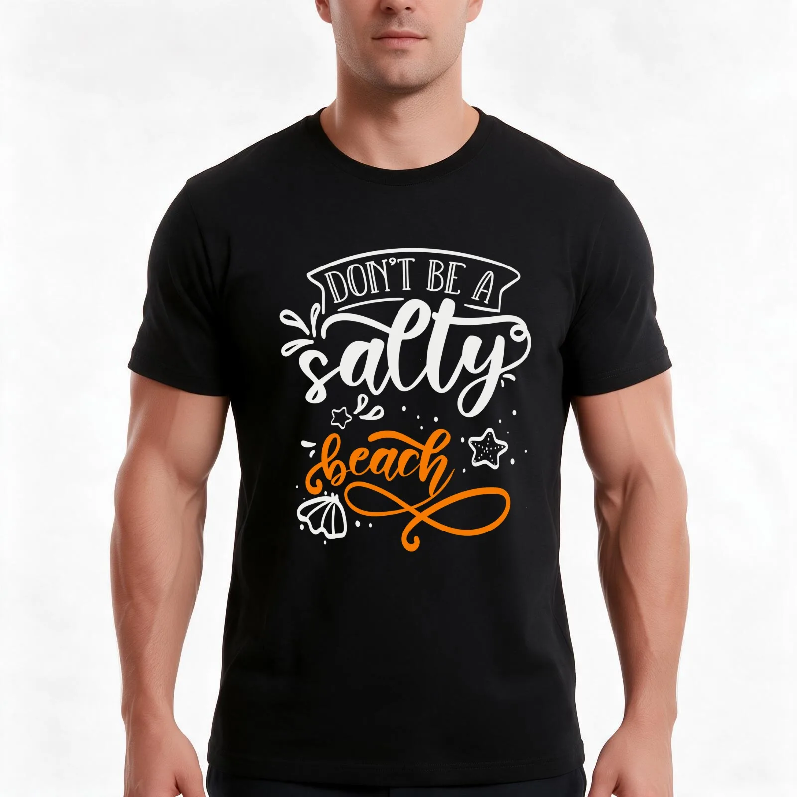 Don't Be A Salty Beach T-Shirt Summer Casual Cotton Tee Oversized Streetwear Tops Vintage Graphic Print Unisex Men Women