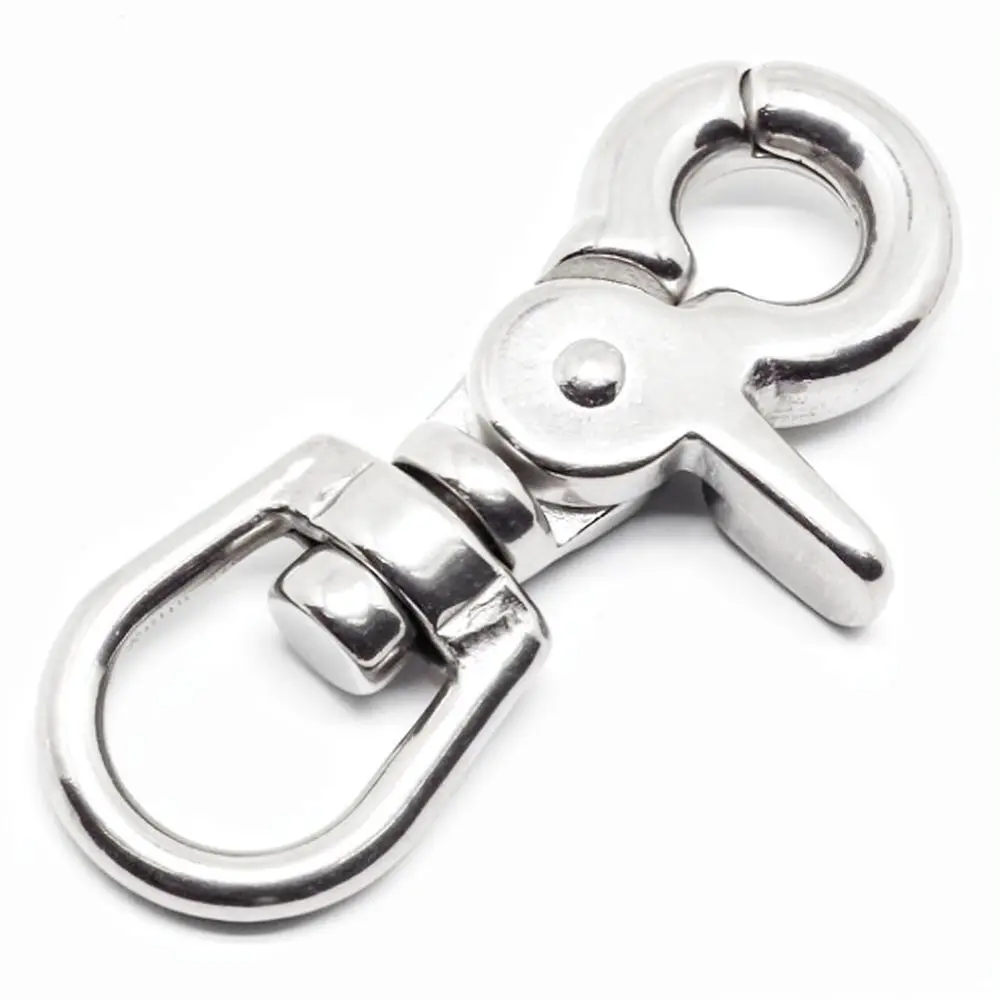 Professional 316 Stainless Steel Scissor Snap Hook Marine Hardware Diving Gear For Pet Leash Rope Accessory Tool