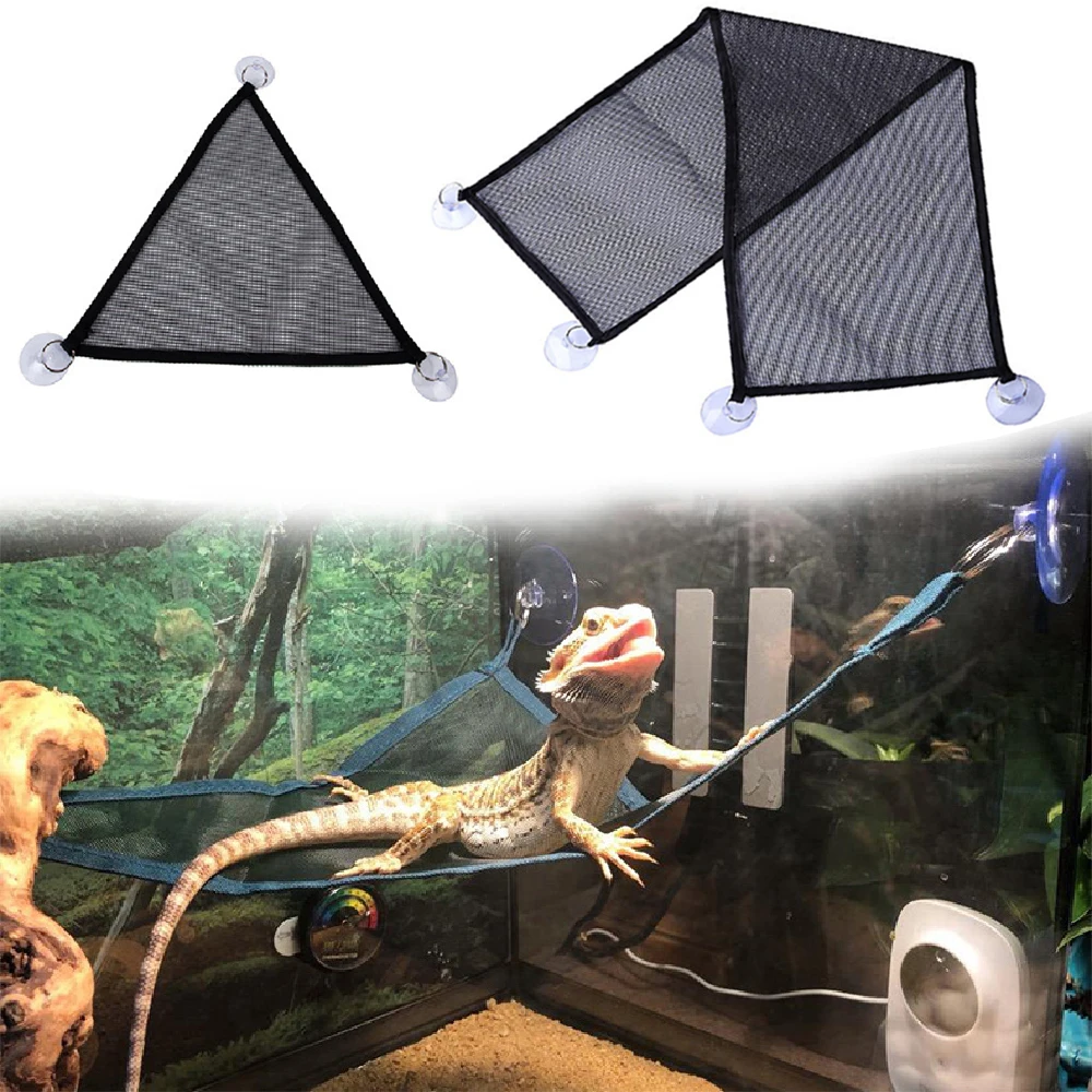 Bearded Dragon Hammock Reptile Hammock Lounger Ladder Lizard Hanging Bed House Cage Accessories Reptile Terrariums Habitat Decor