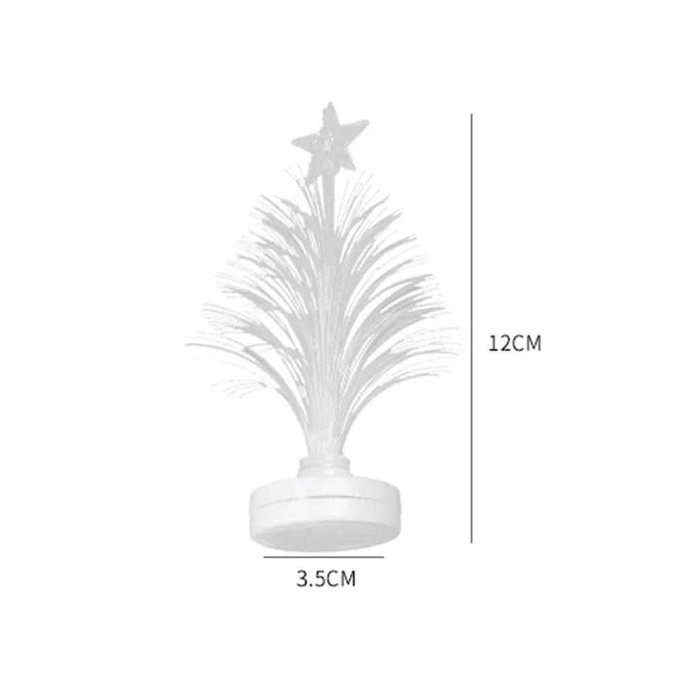 

1 шт. светодиодная оптоволоконная лампа для рождественской елки с семью цветами, мигающая, настольный декор для создания теплой праздничной атмосферы