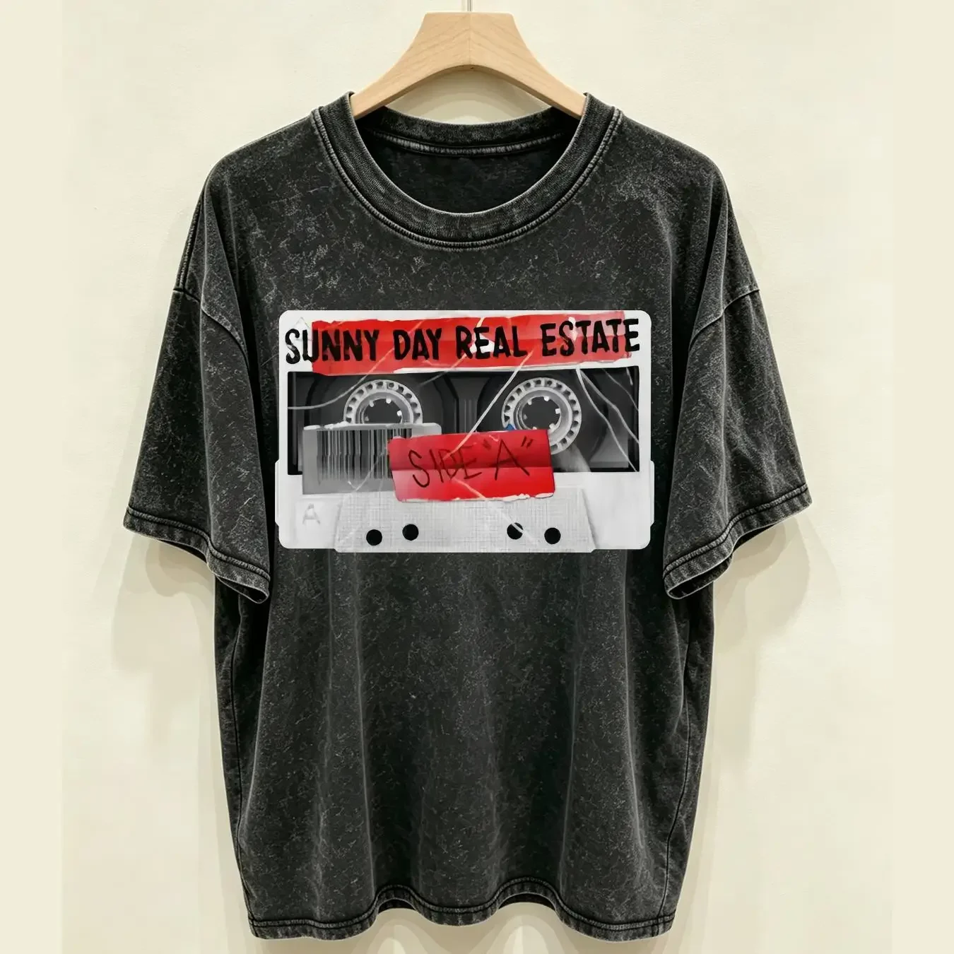 washed T Shirt Sunny Day Real Estate EMO Band Grunge Retro Indie KL4103 long or short sleeves vintage Washed Breathable