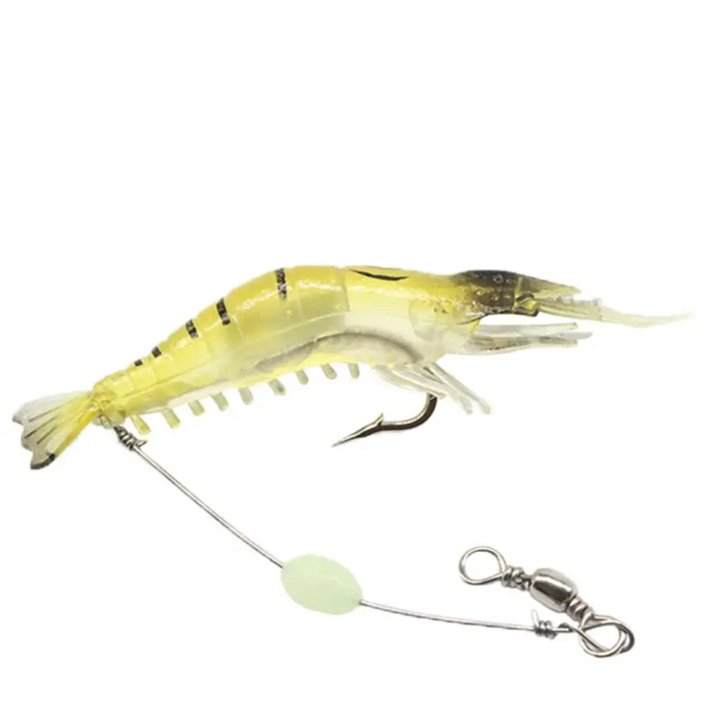 with Hook for Freshwater Hook Lure Fishing Soft 9cm Shrimp with Hook, Weedless Swimbaits for Bass,Trout Crappie Walleye Jigs Sal